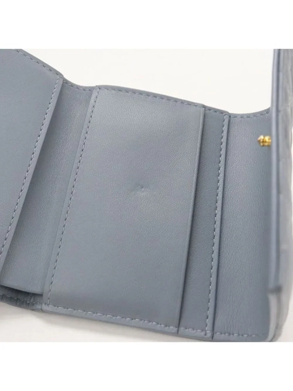 Dior Hibiscus Wallet Caro Trifold Calfskin